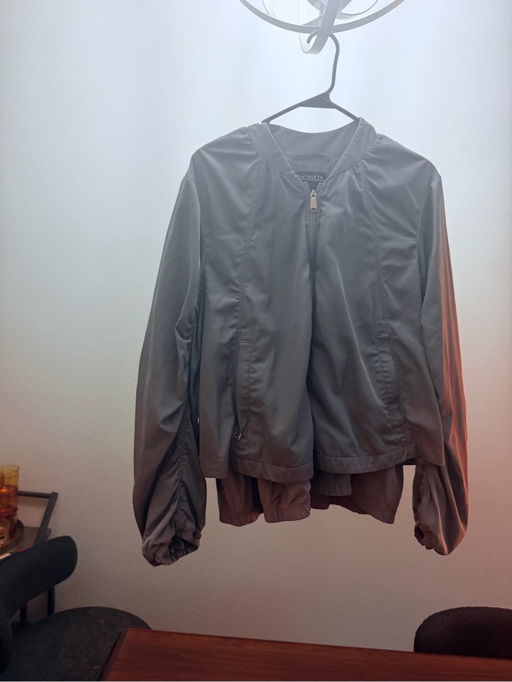 Athleta Slate Gray Bomber Jacket - Picture 3 of 5